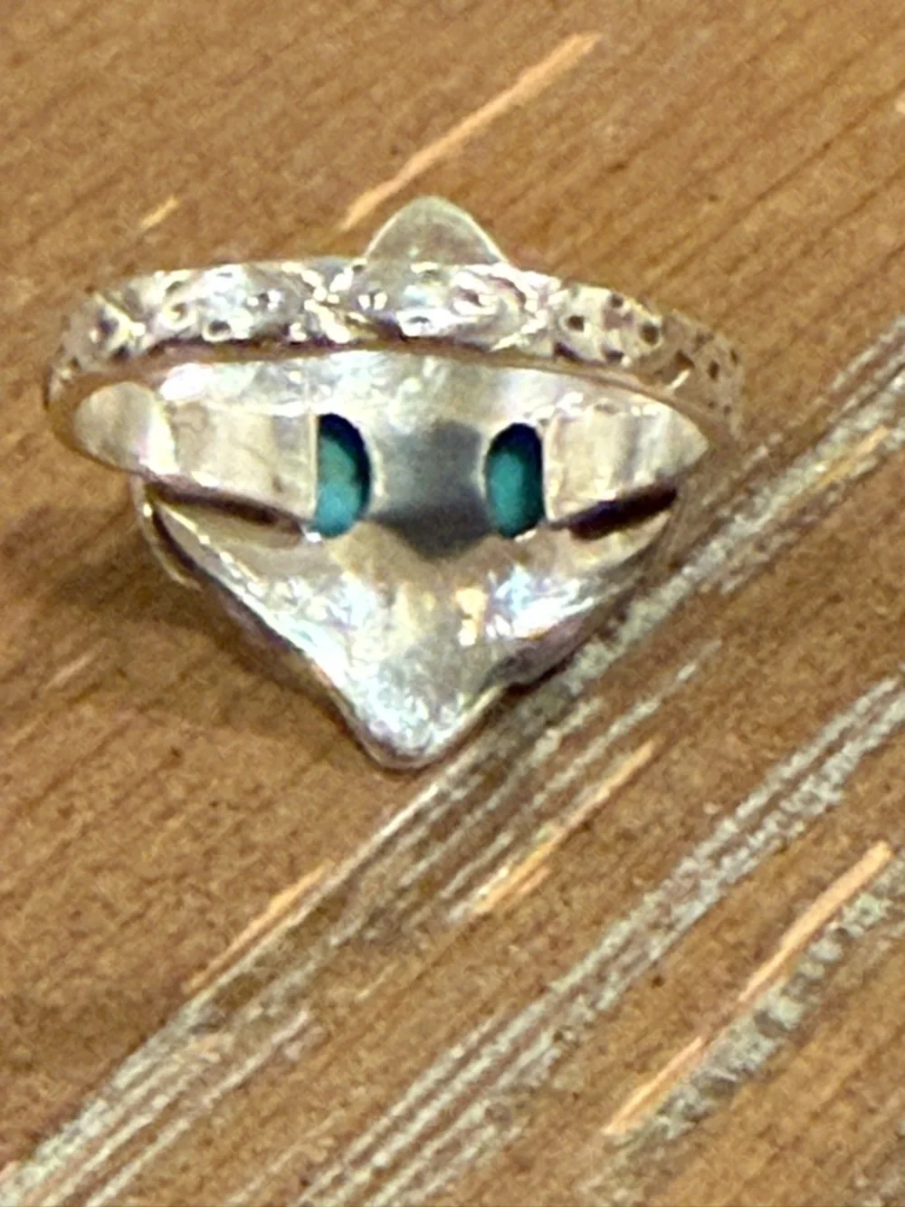 Royston Turquoise Sterling Silver Ring Sz 7 Shadowbox Statement Vintage Style